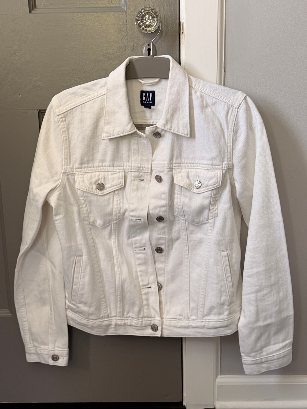 GAP Denim White Jean Jacket